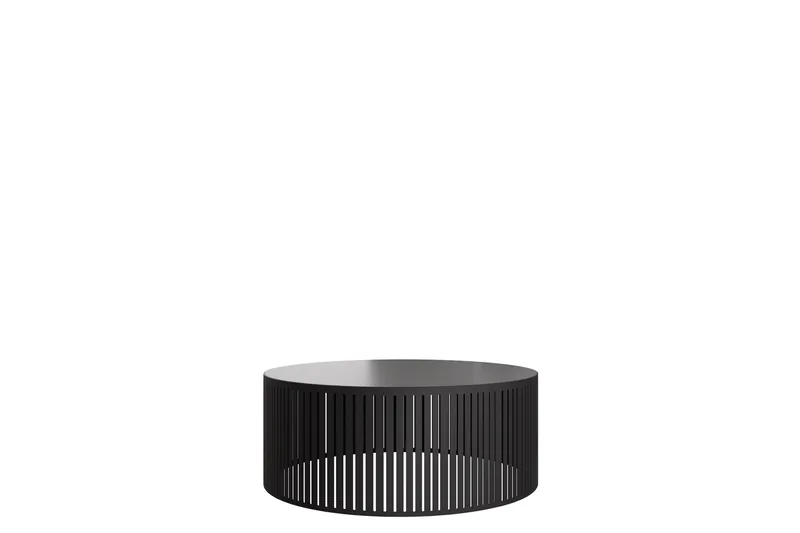 Elenio 75 cm Runt Soffbord i Metall, Svart