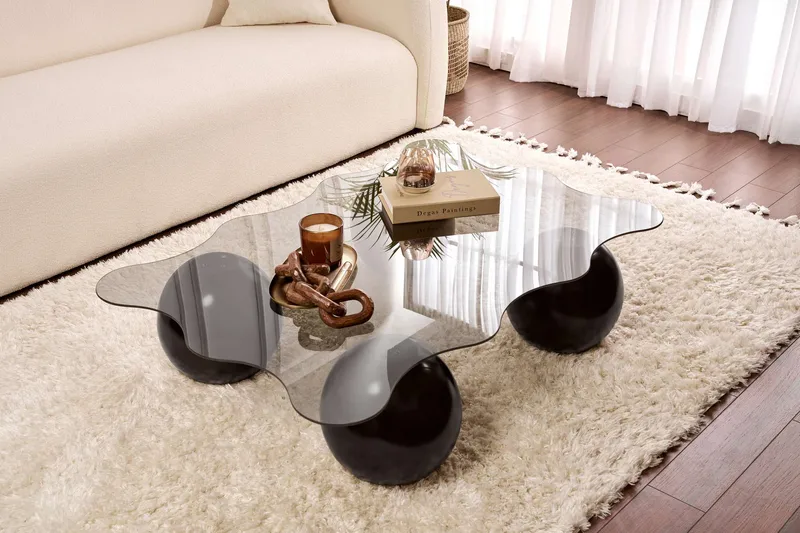 Elinville Soffbord 120 cm - Svart och grå - Möbler - Bord & matgrupper - Soffbord