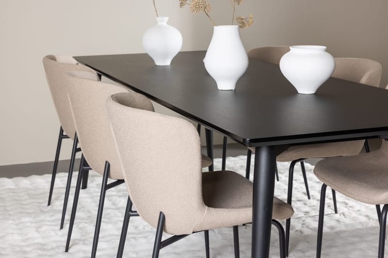 Ellis Matbord 230x85 cm med 6 Modesto Matstol