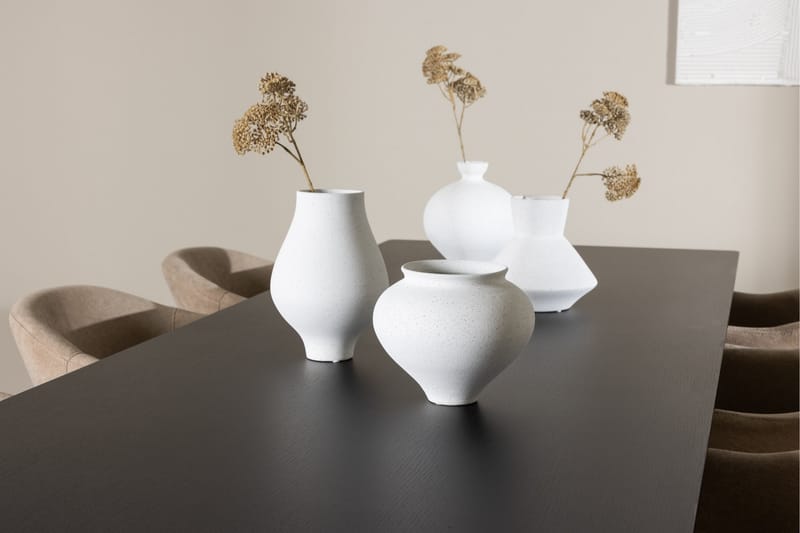 Ellis Matgrupp 230 cm Rektangulär med 6 Evelina stolar - Svart/Beige - Möbler - Bord & matgrupper - Matgrupper