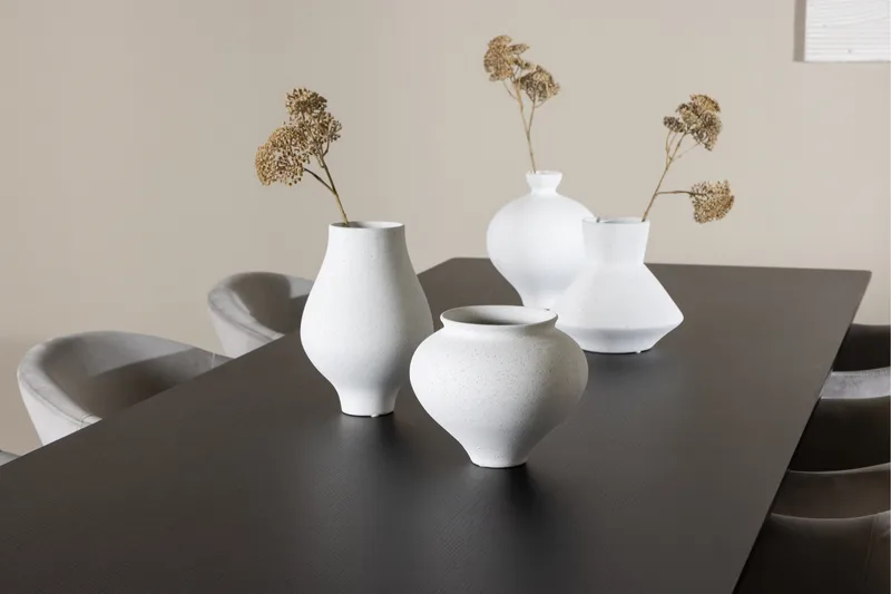 Ellis Matgrupp 230 cm Rektangulär med 6 Evelina stolar - Svart/Grå - Möbler - Bord & matgrupper - Matgrupper