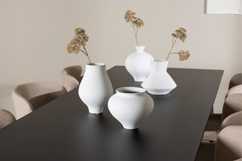 Ellis Matgrupp 230 cm Rektangulär med 6 Modesto stolar - Svart/Beige - Möbler - Bord & matgrupper - Matgrupper