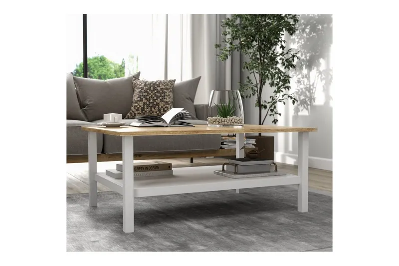 Elvano Soffbord 100 cm - Natur/Vit - Möbler - Bord & matgrupper - Soffbord