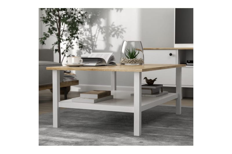 Elvano Soffbord 100 cm - Natur/Vit - Möbler - Bord & matgrupper - Soffbord