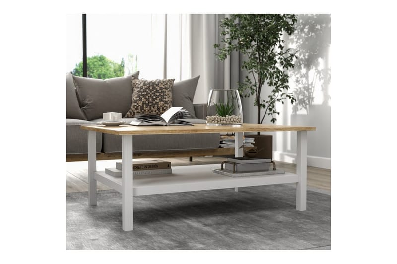 Elvano Soffbord 100 cm - Natur/Vit - Möbler - Bord & matgrupper - Soffbord