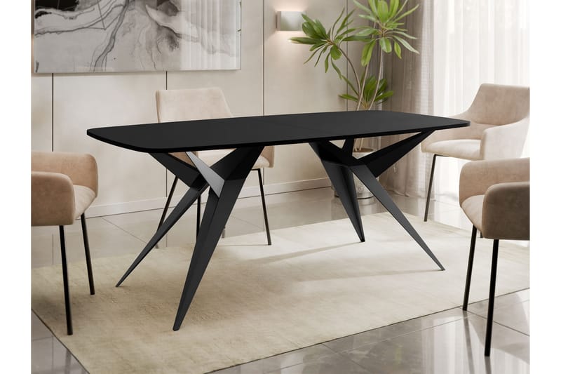 Elvora Matbord 160 cm Rektangulär - Svart - Möbler - Bord & matgrupper - Matbord & köksbord