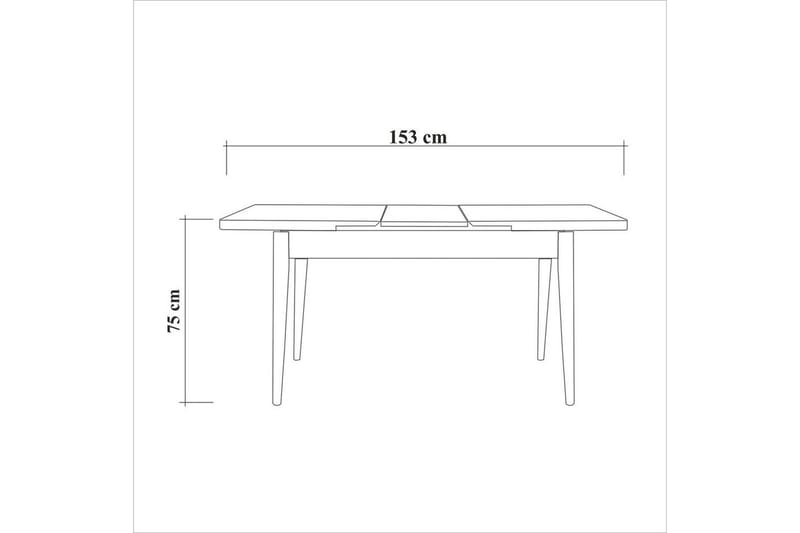 Ergene Matgrupp 120 cm Rektangulär - Natur/Blå - Möbler - Bord & matgrupper - Matgrupper