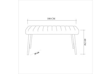 Ergene Matgrupp 120 cm Rektangulär - Natur/Marinblå - Möbler - Bord & matgrupper - Matgrupper