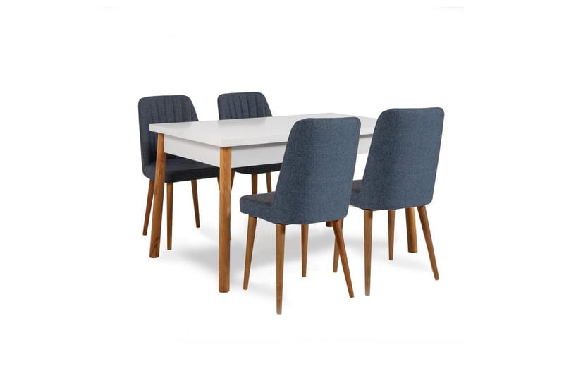 Ergene Matgrupp 120 cm Rektangulär - Natur/Marinblå - Möbler - Bord & matgrupper - Matgrupper