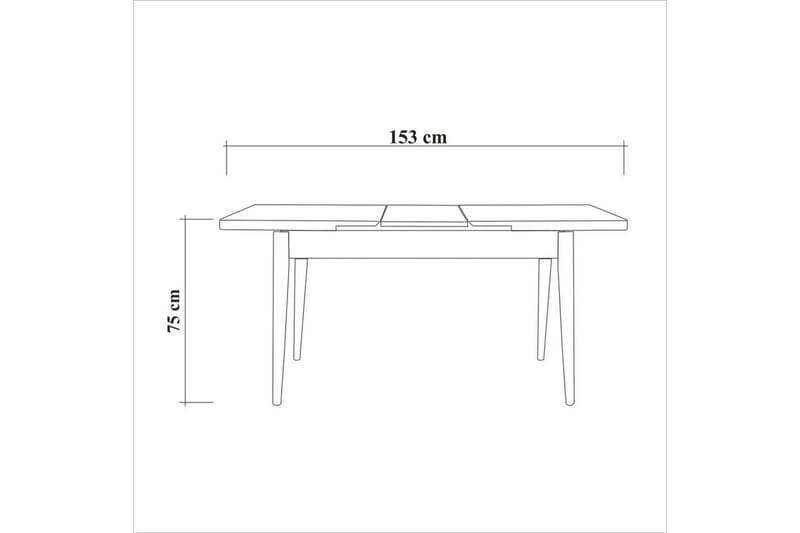 Ergene Matgrupp 120 cm Rektangulär - Natur/Marinblå - Möbler - Bord & matgrupper - Matgrupper