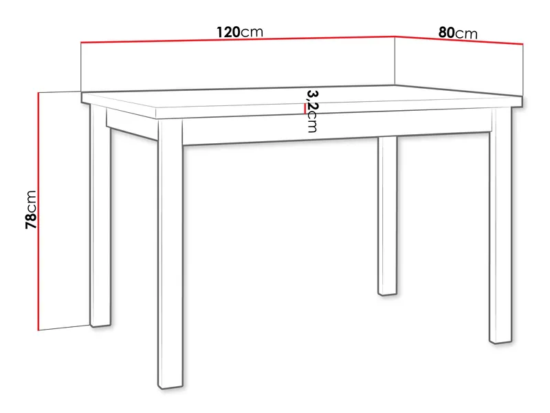 Ericka Matbord 120 cm Rektangulär - Vit/Brun - Möbler - Bord & matgrupper - Matbord & köksbord