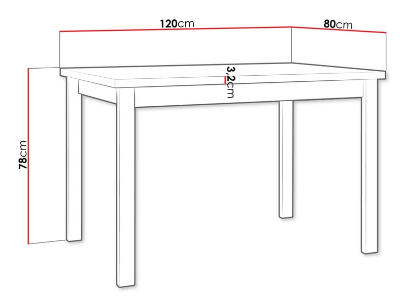 Ericka Matbord 120 cm Rektangulär - Vit/Brun - Möbler - Bord & matgrupper - Matbord & köksbord