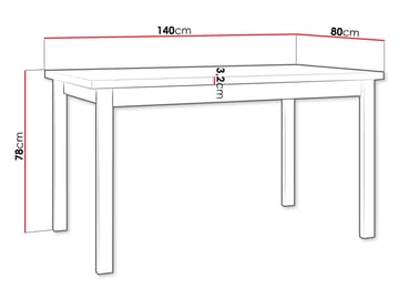 Ericka Matbord 140 cm Rektangulär - Vit/Brun - Möbler - Bord & matgrupper - Matbord & köksbord