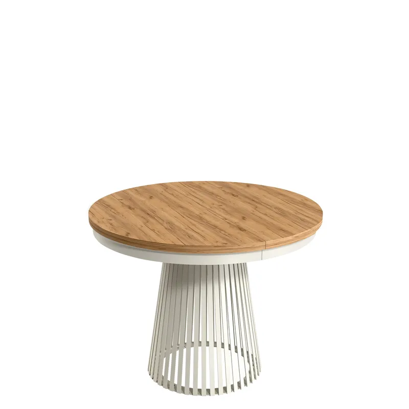 Erylan Matbord rund förlängningsbart 100-180 cm - Beige, brun - Möbler - Bord & matgrupper - Matbord & köksbord