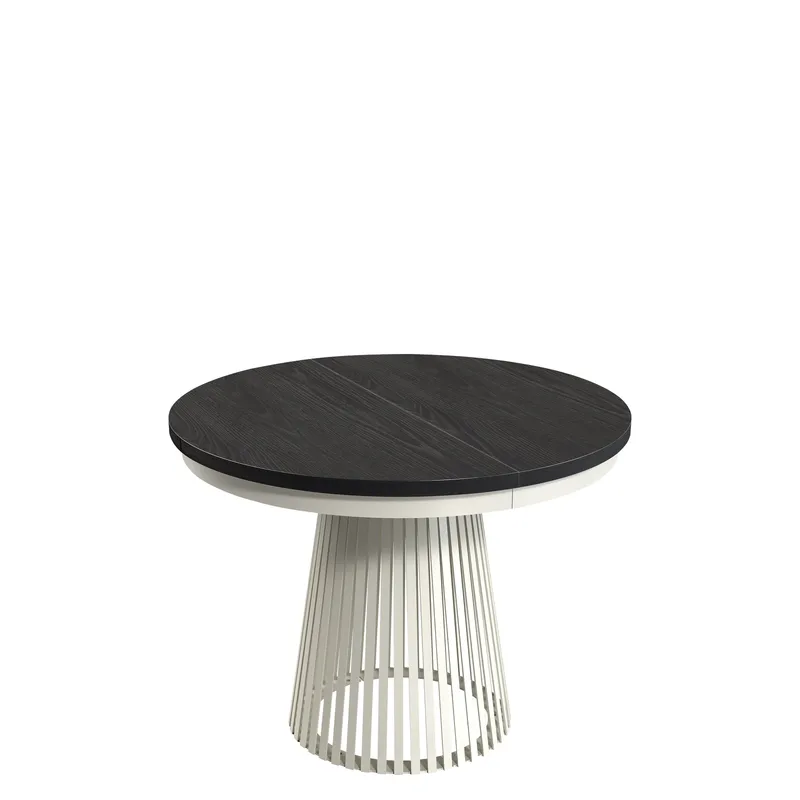 Erylan Matbord rund förlängningsbart 100-180 cm - Beige, svart - Möbler - Bord & matgrupper - Matbord & köksbord