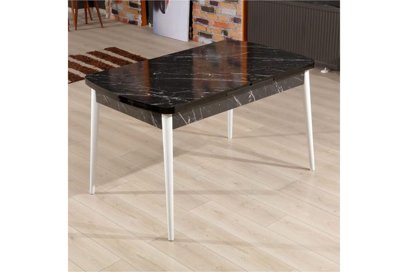 Eryon Matbord 132 cm Rektangulär - Svart/Vit - Möbler - Bord & matgrupper - Matbord & köksbord