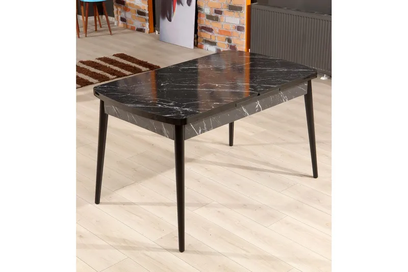 Eryon Matbord 132 cm Rektangulär - Svart/Vit - Möbler - Bord & matgrupper - Matbord & köksbord