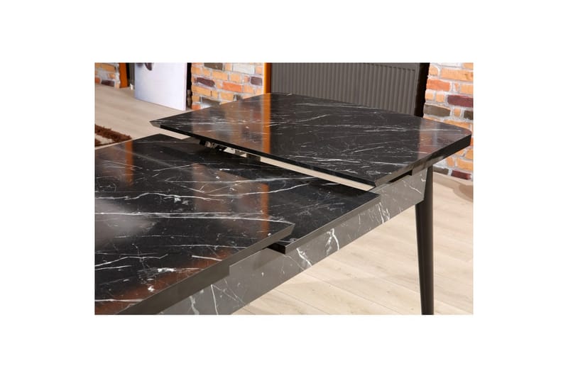 Eryon Matbord 132 cm Rektangulär - Svart/Vit - Möbler - Bord & matgrupper - Matbord & köksbord