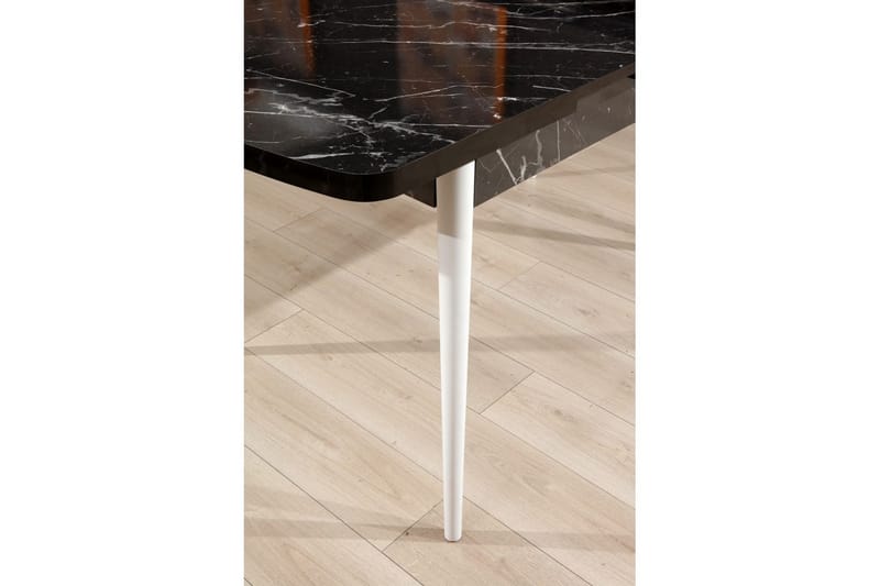 Eryon Matbord 132 cm Rektangulär - Svart/Vit - Möbler - Bord & matgrupper - Matbord & köksbord