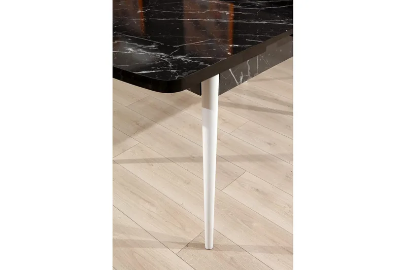 Eryon Matbord 132 cm Rektangulär - Svart/Vit - Möbler - Bord & matgrupper - Matbord & köksbord