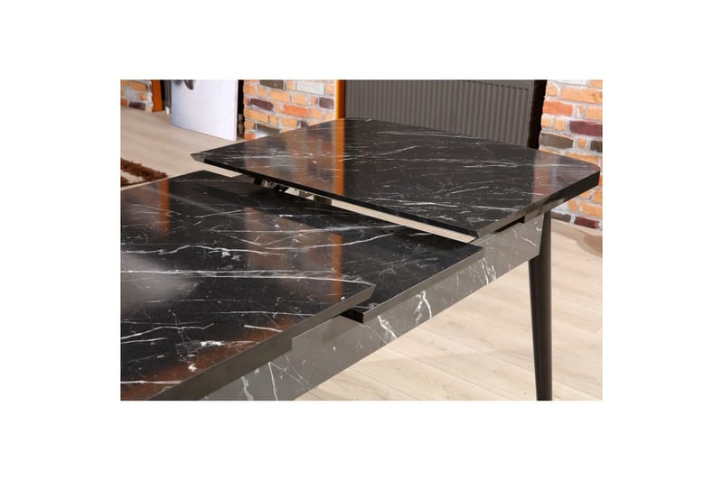 Eryon Matbord 132 cm Rektangulär - Svart/Vit - Möbler - Bord & matgrupper - Matbord & köksbord