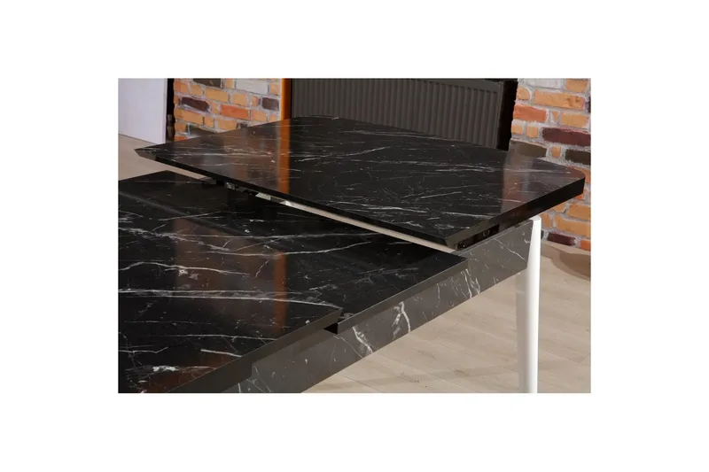 Eryon Matbord 132 cm Rektangulär - Svart/Vit - Möbler - Bord & matgrupper - Matbord & köksbord