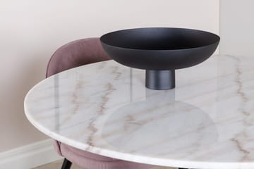 Estelle Matbord 106 cm Runt Marmor med 4 Velvet Matstol Manchester - Möbler - Bord & matgrupper - Matgrupper