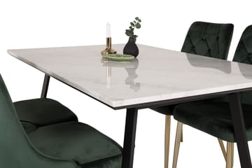 Estelle matbord med 4 Velvet Deluxe Sammetsstol - Möbler - Bord & matgrupper - Matgrupper