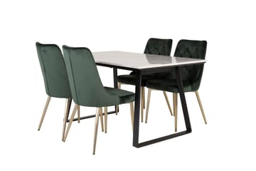 Estelle matbord med 4 Velvet Deluxe Sammetsstol - Möbler - Bord & matgrupper - Matgrupper
