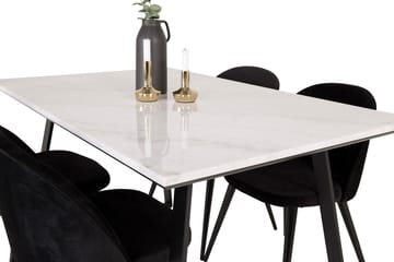 Estelle matbord med 4 Velvet Köksstol Sammet - Möbler - Bord & matgrupper - Matgrupper