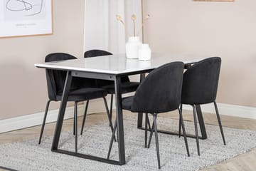 Estelle matbord med 4 Wrinkles Matstol - Möbler - Bord & matgrupper - Matgrupper