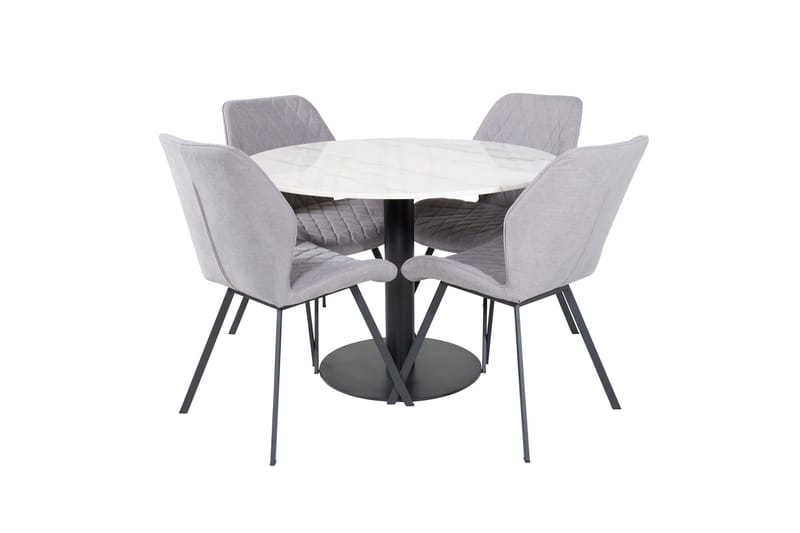 Estelle Matgrupp 106 cm Rund med 4 Gemma stolar, Svart