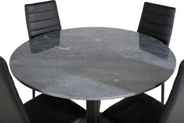 Estelle Matgrupp 106 cm Rund med 4 Slim stolar - Möbler - Bord & matgrupper - Matgrupper