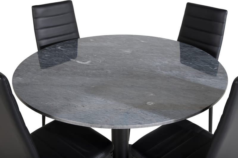 Estelle Matgrupp 106 cm Rund med 4 Slim stolar - Möbler - Bord & matgrupper - Matgrupper