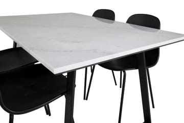 Estelle Matgrupp 140 cm Rektangulär med 4 Arctic Stolar - Svart - Möbler - Bord & matgrupper - Matgrupper