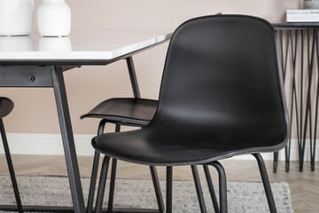 Estelle Matgrupp 140 cm Rektangulär med 4 Arctic Stolar - Svart - Möbler - Bord & matgrupper - Matgrupper