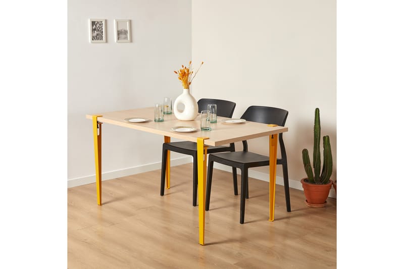 Eurotas Matbord 120x60 cm Brun/Gul - Hanah Home - Möbler - Bord & matgrupper - Matbord & köksbord