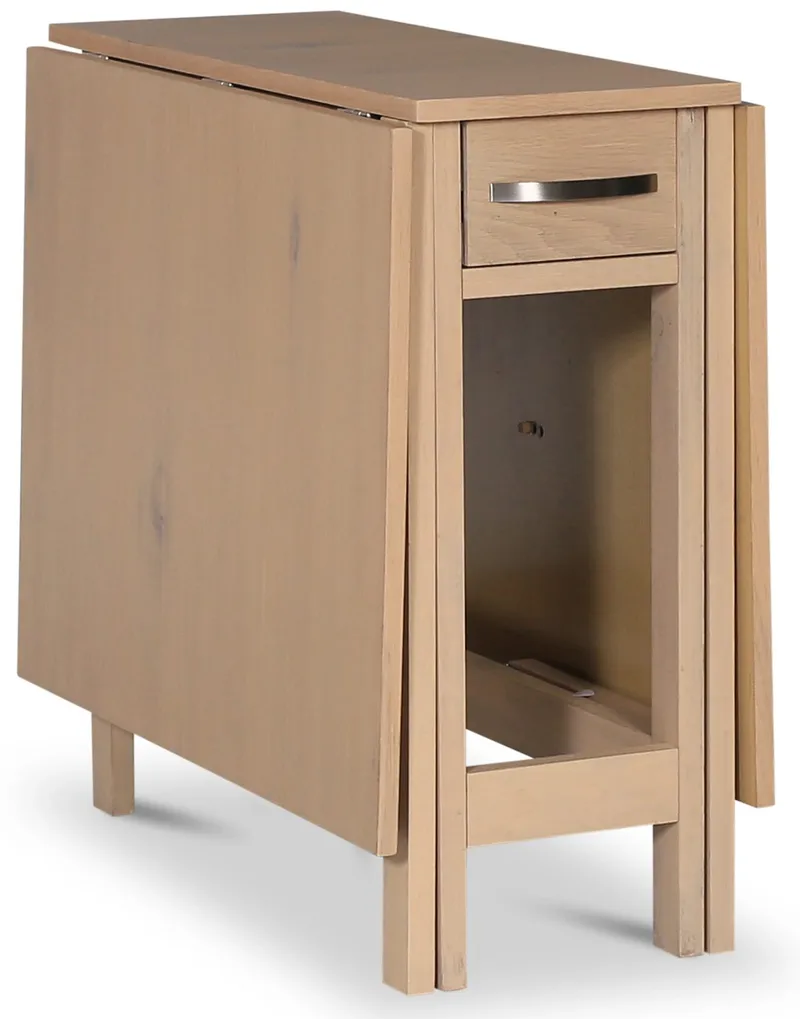 Fårö klaffbord 30/90/150 x 80 cm - Whitewash, Whitewash