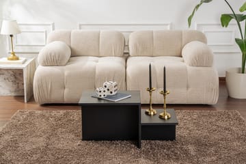 Fabrony Rektangulärt Soffbord 80x40 cm i Mörkt Trä - Svart - Möbler - Bord & matgrupper - Soffbord