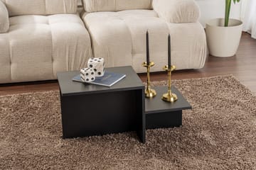Fabrony Rektangulärt Soffbord 80x40 cm i Mörkt Trä - Svart - Möbler - Bord & matgrupper - Soffbord