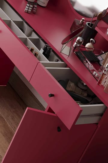 Fabrony Sminkbord med spegel 124 cm - Hallon - Möbler - Bord & matgrupper - Sminkbord & toalettbord