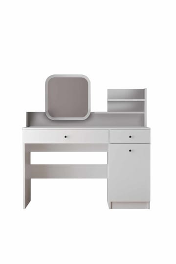 Fabrony Sminkbord med spegel 124 cm - Vit - Möbler - Bord & matgrupper - Sminkbord & toalettbord