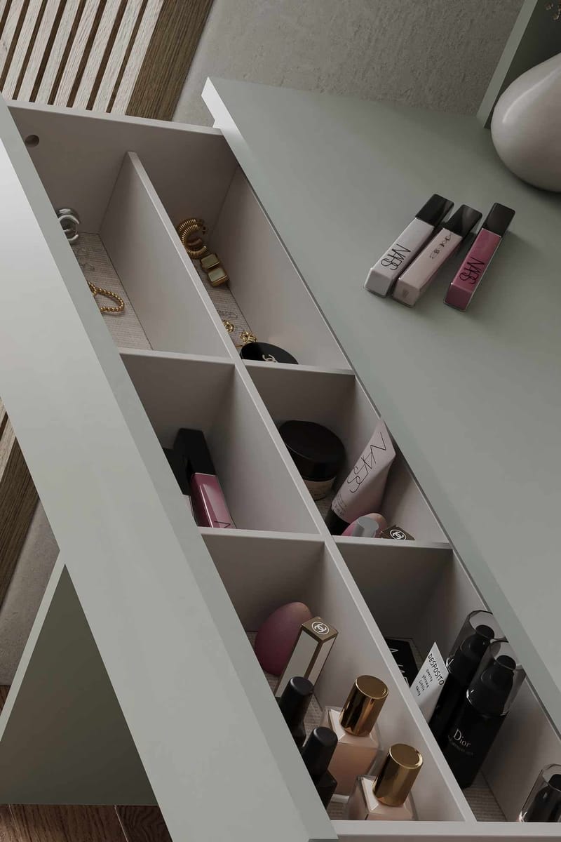 Fabrony Sminkbord med spegel 90 cm - Askgrön - Möbler - Bord & matgrupper - Sminkbord & toalettbord