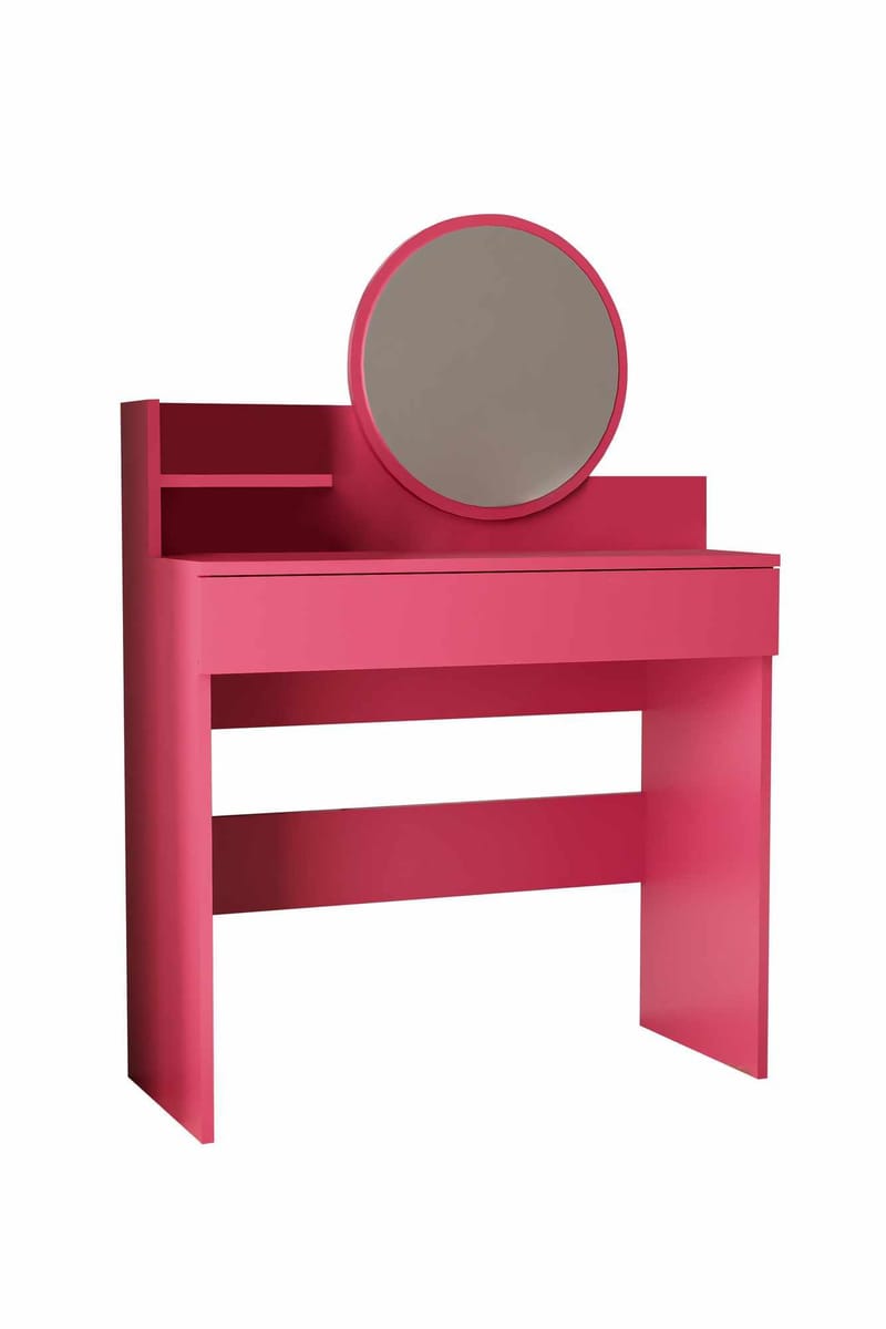 Fabrony Sminkbord med spegel 90 cm, Hallon