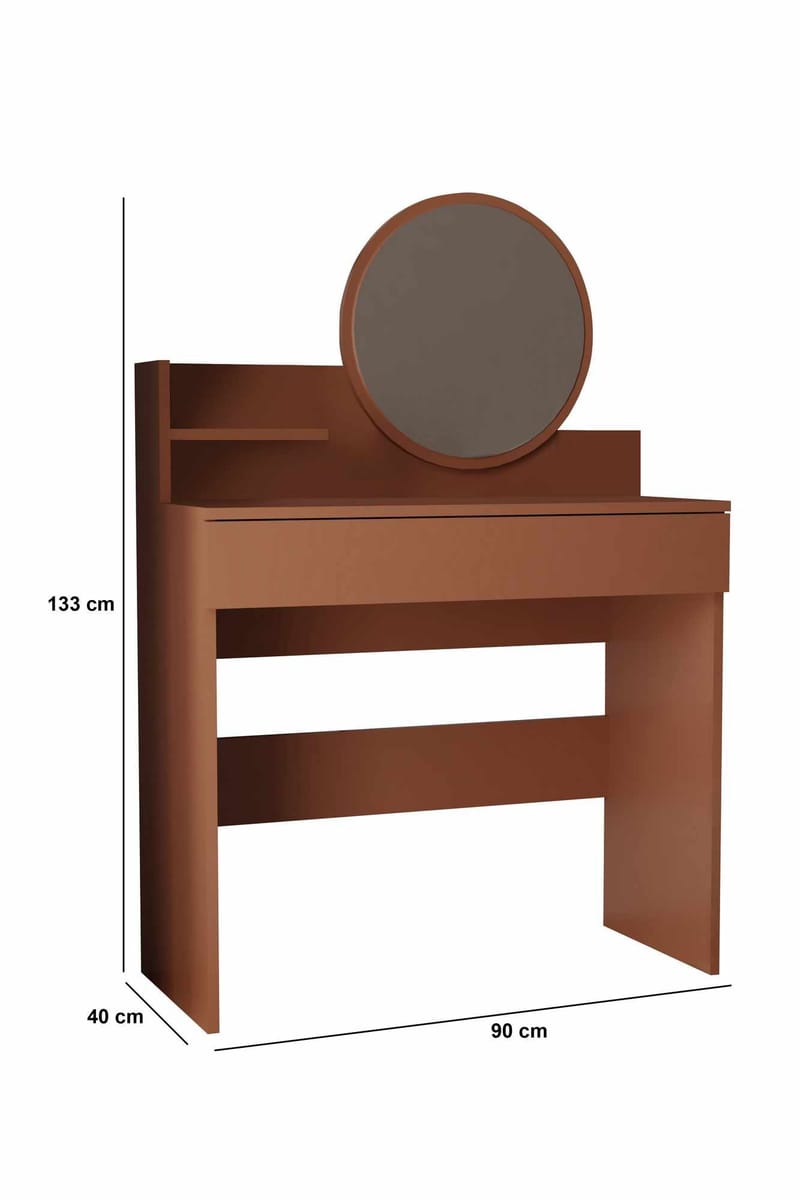 Fabrony Sminkbord med spegel 90 cm - Sepia - Möbler - Bord & matgrupper - Sminkbord & toalettbord