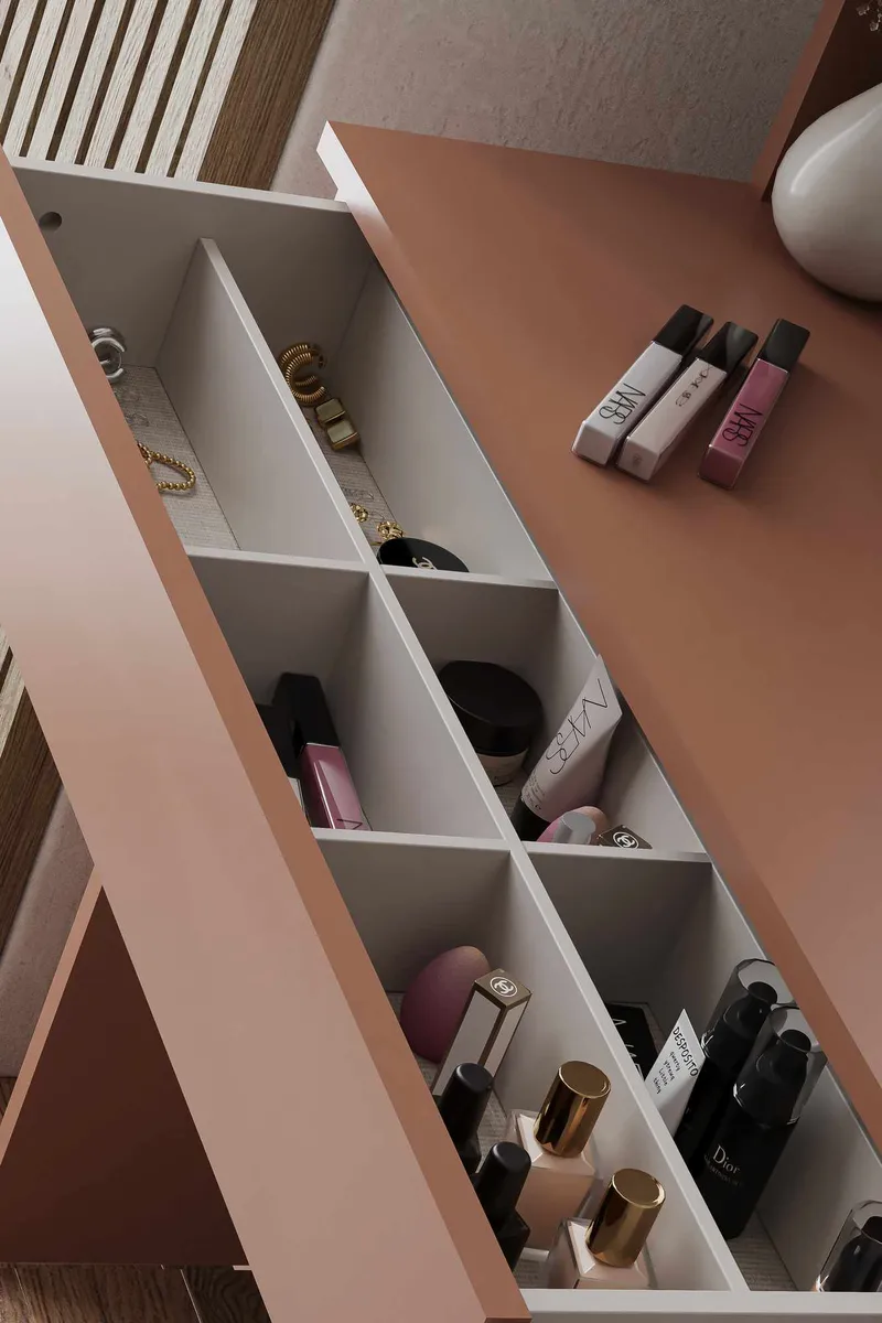 Fabrony Sminkbord med spegel 90 cm - Sepia - Möbler - Bord & matgrupper - Sminkbord & toalettbord