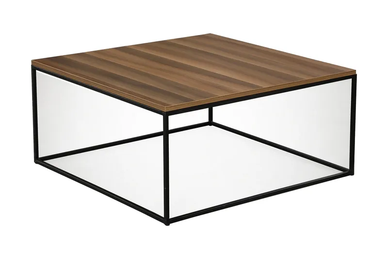 Falan Soffbord 75 cm, Valnötsbrun/Svart