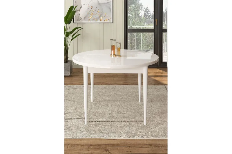 Farefax Matbord 90 cm Rund - Vit - Möbler - Bord & matgrupper - Matbord & köksbord