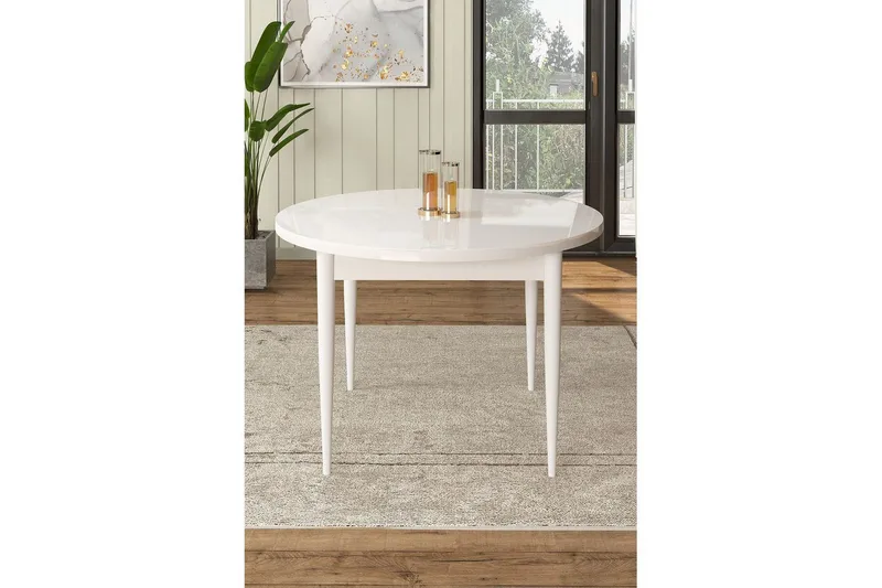 Farefax Matbord 90 cm Rund - Vit - Möbler - Bord & matgrupper - Matbord & köksbord