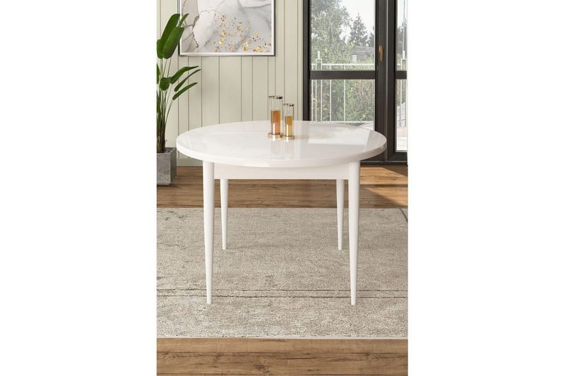 Farefax Matbord 90 cm Rund - Vit - Möbler - Bord & matgrupper - Matbord & köksbord
